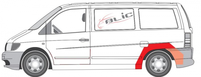 Segment aripa Spate Stanga potrivit MERCEDES V (638/2), VITO (W638) 02.96-07.03 [2]