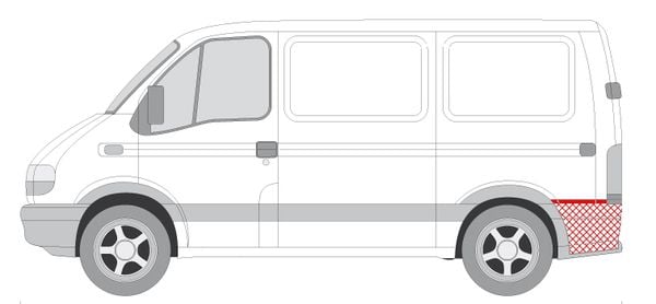 Segment aripa Spate Stanga potrivit NISSAN INTERSTAR; OPEL MOVANO A; RENAULT MASTER II, MASTER PRO -11.10 [3]