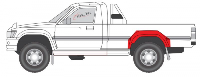Segment aripa Spate Stanga potrivit TOYOTA HILUX IV, HILUX V; VW TARO -06.97 [3]