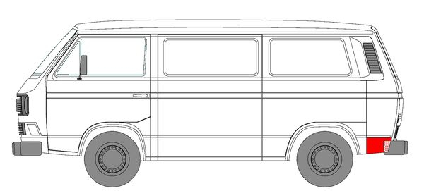 Segment aripa Spate Stanga potrivit VW TRANSPORTER T3 -12.92 [3]