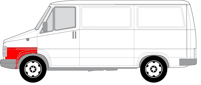 Segment aripa Stanga (Partea frontala) potrivit CITROEN C25; FIAT DUCATO; PEUGEOT J5 01.81-12.90 [2]