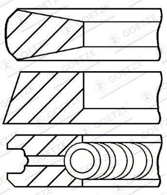 Segment piston (set) (102mm (STD) 3-2,385-4) potrivit IVECO potrivit DAF CF 65, LF 45, LF 55, SB; IVECO EUROCARGO I-III, MAGIRUS; DAEWOO NOVUS; IRISBUS EUROPOLIS; TATA LPS, LPT 6BT5.9-V378 [3]