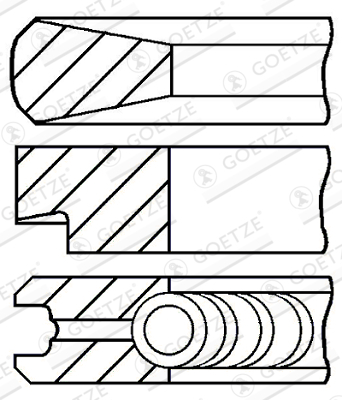 Segment piston (set) (104mm (STD) 3,5-2,5-4) potrivit IVECO potrivit IVECO EUROCARGO I-III, MAGIRUS 8040.25B.4200-8060.45STCA 01.91- [2]