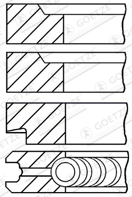 Segment piston (set) (111,77mm (STD) 2,385-2,385-2,385-4,747 setat pentru 1 piston) potrivit FORD BSD333H; BSD444 [1]