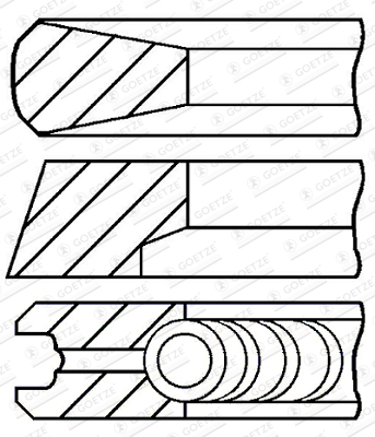 Segment piston (set) (125mm (STD) 2,5-3,5) potrivit MERCEDES ACTROS MP4 / MP5, ANTOS, AROCS, CAPACITY, CITARO 2, CONECTO, TOURISMO II; SETRA 400, 500 OM470.903-OM470.915 07.11- [2]
