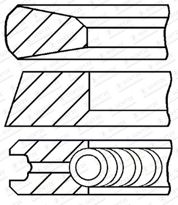 Segment piston (set) (130mm (STD) 3-2,5-3) potrivit DAF potrivit DAF CF 85, XF 105; BOVA JONKHEERE, MAGIQ, SYNERGY; IRIZAR I6, PB; SOLARIS VACANZA; TEMSA SAFARI, SAFIR MX-13340-MX375 10.05- [2]