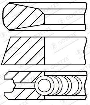 Segment piston (set) (130mm (STD) 4-3,16-4) potrivit DAF potrivit DAF CF 85, XF 105; BOVA JONKHEERE, MAGIQ, SYNERGY; IRIZAR I6, PB; SOLARIS VACANZA; TEMSA SAFARI MX-13340-MX375 10.05- [2]
