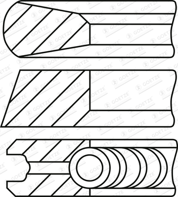 Segment piston (set) (144mm (STD) 2,5-3,5-4) potrivit VOLVO FH16, FH16 II, FH16 III D16C550-D16K750 01.03- [2]