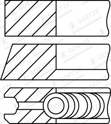 Segment piston (set) (81mm (STD)) potrivit VOLVO 850, S70, S80 I, V70 I, V70 II; AUDI 100 C3, 100 C4, A6 C4; VW CALIFORNIA T4 CAMPER, CRAFTER 30-35, CRAFTER 30-50, LT 28-35 II 1T-D5252T 01.90-05.13 [2]