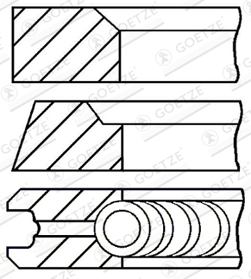 Segment piston (set) (98,48mm (STD) 2,385-2,385-4,747) potrivit PERKINS potrivit URSUS 3000; AVELING-BARFORD AM; BROYT X; CLAAS GIGANT; CLARK 40, 50; COMPAIR WR; HANOMAG 30 6.354-T4.236 [2]