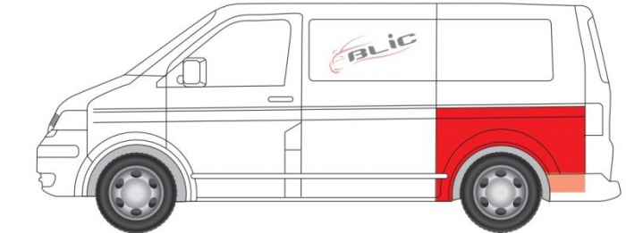 Segment reparatie aripa stanga spate 1/2 inaltime VW MULTIVAN V, TRANSPORTER V dupa 2003 [2]