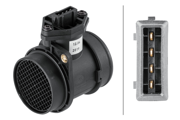Senzor debitmetru (4 pin) potrivit AUDI A3, A4 B5, A6 C5; SEAT ALHAMBRA; SKODA OCTAVIA I; VW BORA, BORA I, GOLF IV, PASSAT B5, SHARAN 1.8 01.95-12.10 [1]