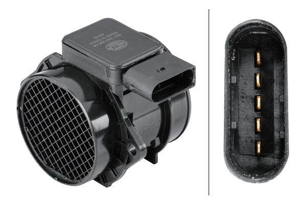 Senzor debitmetru (5 pin) potrivit HYUNDAI ACCENT III, COUPE II, ELANTRA III, HIGHWAY, IX35, SONATA V, TRAJET, TRAJET/MINIVAN, TUCSON, TUCSON/SUV; KIA CARENS II, CARENS III 1.6-Electric 09.99- [1]