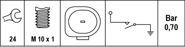 Senzor presiune ulei (0,555-0,85bar; 1 pin; maro) potrivit AUDI A1, A2, A3, A3 ALLSTREET, A4 ALLROAD B8, A4 ALLROAD B9, A4 B5, A4 B6, A4 B7, A4 B8, A4 B9, A5, A6 C5, A6 C6 1.2D-4.5 09.93- [2]