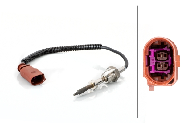 Senzor temperatura evacuare (dupa DPF) potrivit AUDI A4 ALLROAD B8, A4 B8, A5, Q5 2.0D 11.07-05.17 [2]