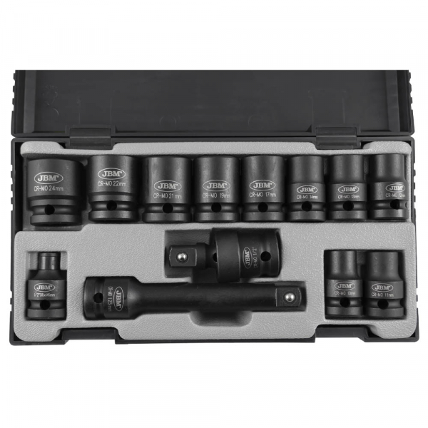 Set 13 piese de impact de 1/2" hexagonale + adaptor [2]