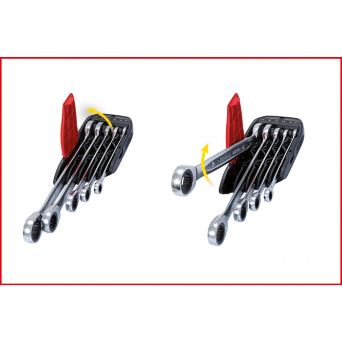 Set chei inelare gearplus cu clichet cu schimbare de directie 5 piese 8-19mm [6]