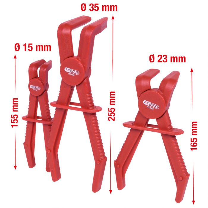 Set clesti de obturat furtunuri 90 grade 3 piese [5]