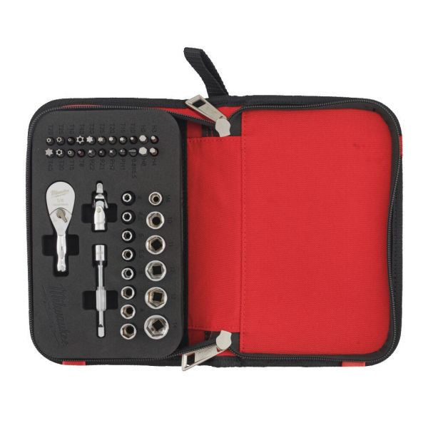 Set de 39 chei cu clichet de 1/4", Milwaukee [1]