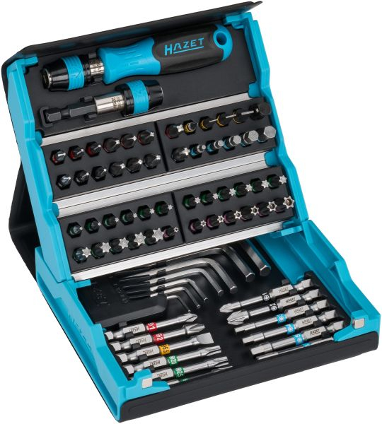 Set de insurubare HAZET HZ2200SC-1, cu biti, profil cap cruce PH, pozidriv PZ, hexagon interior, torx interior, otel crom vanadiu [2]