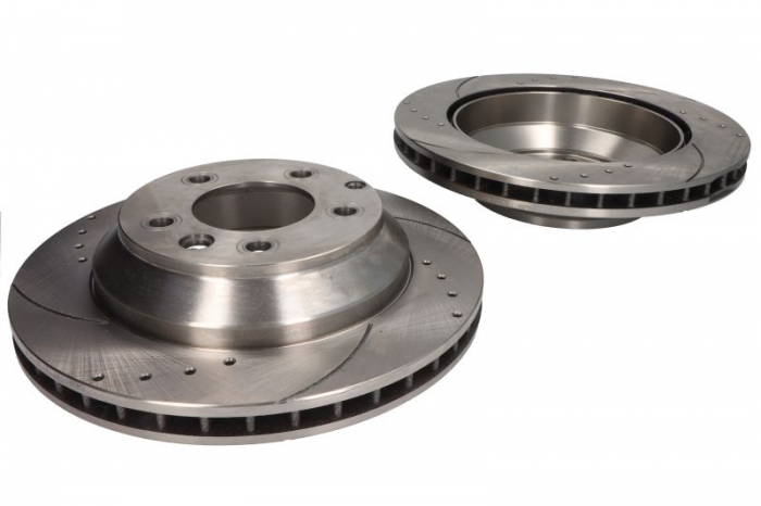 Set disc frana, 2 buc. SPEEDMAX spate, stanga/dreapta, diametru iesire 330 mm, grosime 28 mm, potrivit AUDI Q7; PORSCHE CAYENNE; VW TOUAREG 2.5D-6.0D 09.02- [1]