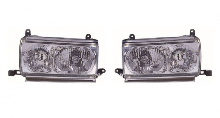 Set faruri stanga/dreapta (H1/H4, mecanic, fara motor, culoare semnalizator: transparent) potrivit TOYOTA LAND CRUISER 80 -01.97 [1]