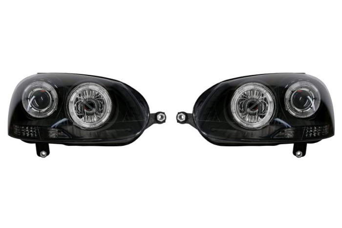Set faruri stanga/dreapta (H7/H7, electric, fara motor, set, culoare interior: negru) potrivit VW GOLF V, JETTA III 10.03-10.10 [1]