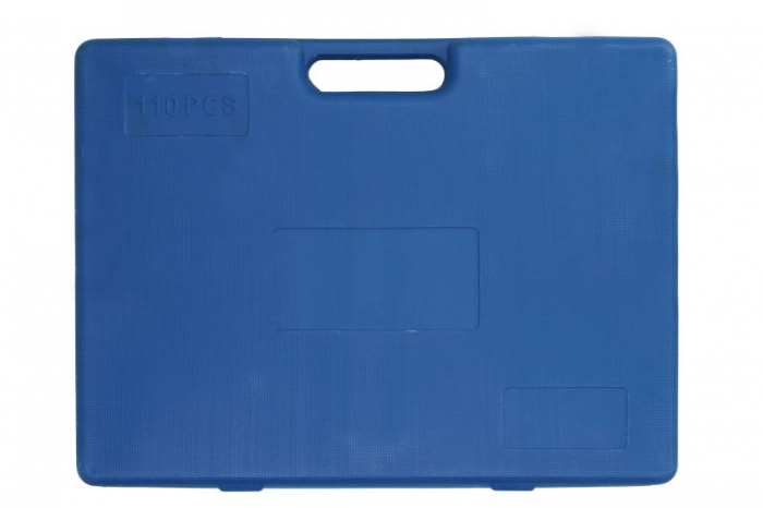 Set instrumente filetare actionare manuala, metric 110 buc, dimensiune filet: M10x1/M10x1,25/M11x1,5/M12x1/M12x1,25/M12x1,5/M12x1,75/M14x1/M14x1,25/M14x1,5/M14x2/M16x1/M16x1,5/M16x2/M18x1,5/M2x0,4/M3x [4]
