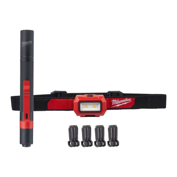 Set lanternă HL2IPL-LED, Milwaukee tip baterie AAA, 2 pcs. [1]