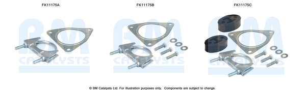 Set montaj esapament BM11175 AUDI Q7; VW TOUAREG 3.0D intre 2004-2010 [2]
