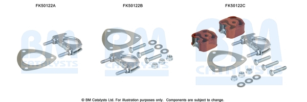 Set montaj esapament BM50122 OPEL COMBO, COMBO TOUR, MERIVA A 1.3D intre 2003-2012 [2]