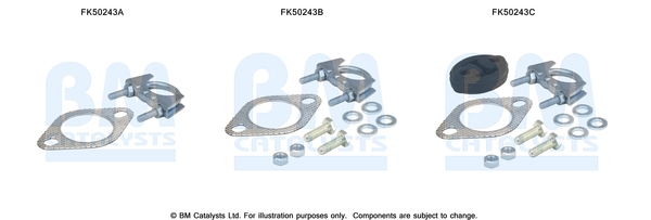 Set montaj esapament BM50243 FORD FIESTA V 1.3 intre 2001-2008 [2]
