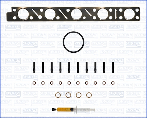 Set montaj turbocompresor (cu garnituri) potrivit VOLVO C30, C70 II, S40 II, S80 II, V50, V70 II, V70 III, XC60 I, XC70 I, XC70 II, XC90 I 2.4D 04.05-02.17 [3]