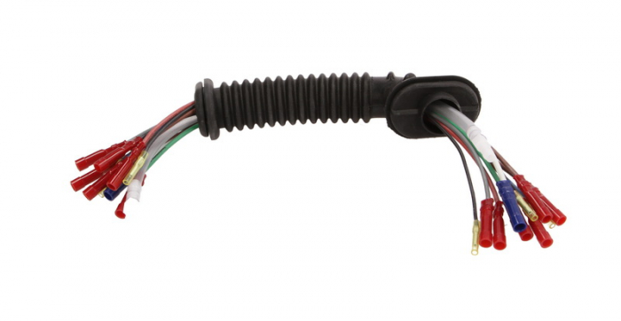 Set reparatie cabluri Cu furtun lichid de spalare parbriz (250mm, numar pini: 10, cu capac; cu furtun, Stanga) potrivit VW GOLF IV 1.4-3.2 08.97-06.05 [1]