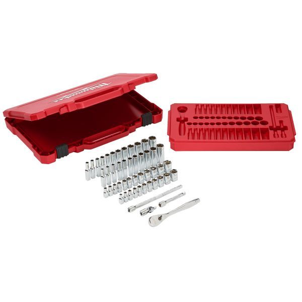 Set scule / Set prize, omogen 50 buc, profil: Hexagonal, priză / antrenare: 1/4", ambalaj: valiză din plastic [2]