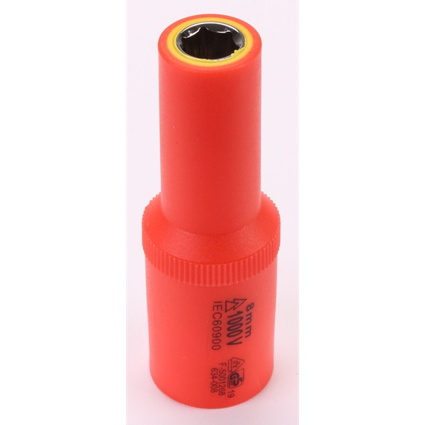 Soclu 3/8" (10 mm) hexagonal, izolat VDE, 1 buc, dimensiune priză: 8 mm [1]