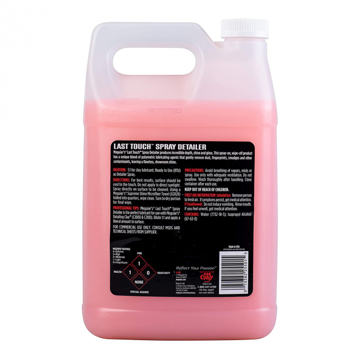 Solutie auto Meguiars, aplicare dupa spalare, Last Touch Spray Detailer , 3,78L [3]