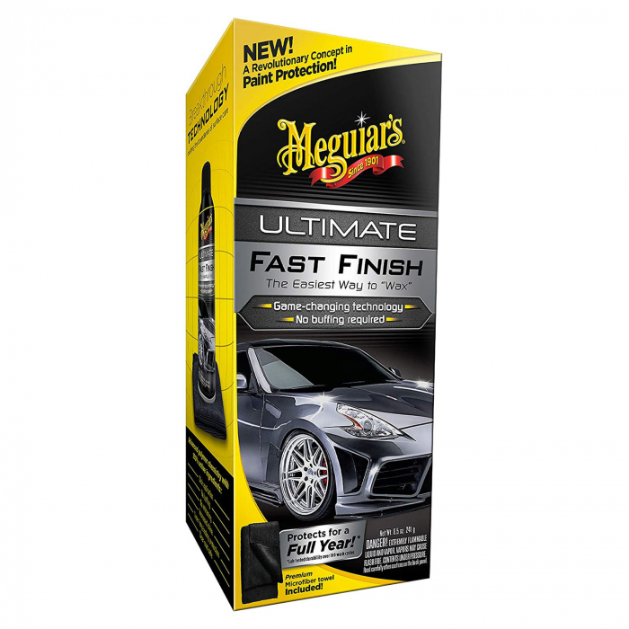 Solutie protectie auto Meguiar's, aerosol, laveta stergere inclusa, 241g, Ultimate Fast Finish (Aerosol) EU [2]