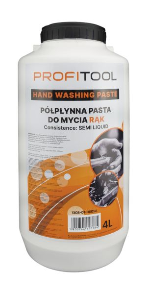 Solutie spalare maini PROFITOOL 1buc, capacitate: 4 l, consistenta: semi lichid, linie: migdale, culoare: albastru, distribuitorul si titularul se platesc suplimentar [1]