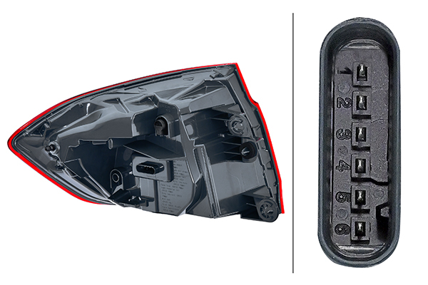 Stop lampa spate dreapta (exterior, LED) potrivit BMW Seria 3 F30, F31, F80 Saloon 05.15-03.19 [2]