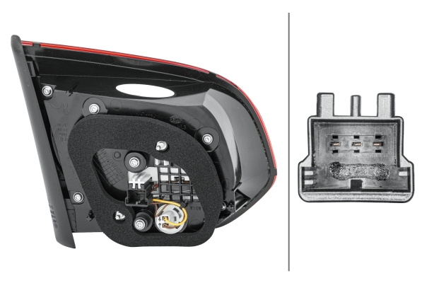 Stop lampa spate dreapta interior LED, mod. GTI/GTD VW GOLF 6 VI intre 2008-2013 [2]