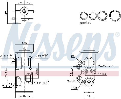 Supapa expansiune clima potrivit AUDI A1; SEAT IBIZA IV, IBIZA IV SC, IBIZA IV ST, TOLEDO IV; SKODA FABIA III, RAPID; VW POLO, POLO V 1.0-2.0D 03.08- [1]