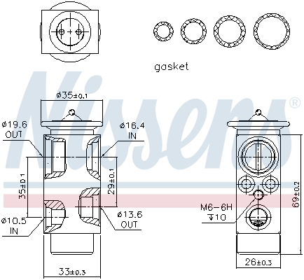 Supapa expansiune clima potrivit BMW Seria 5 (E34), 5 (E39), 7 (E38), X5 (E53), Z8 (E52); LAND ROVER RANGE ROVER III 2.0-5.4 06.87-08.12 [5]