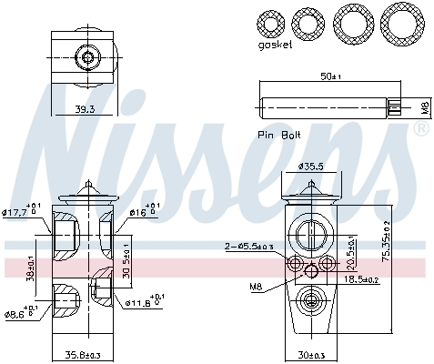 Supapa expansiune clima potrivit FORD C-MAX II, FOCUS III, GRAND C-MAX, KUGA II, TOURNEO CONNECT V408 NADWOZIE WIELKO, TOURNEO CUSTOM V362, TRANSIT CONNECT 1.0-Electric 04.10- [1]