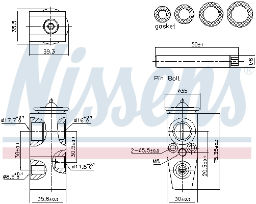 Supapa expansiune clima potrivit FORD C-MAX II, FOCUS III, GRAND C-MAX, KUGA II, TOURNEO CUSTOM V362, TRANSIT CUSTOM V362, TRANSIT V363 1.0-Electric 04.10- [1]