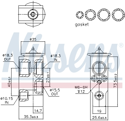 Supapa expansiune clima potrivit HONDA CIVIC VIII, CR-V III 1.3H/1.8/2.4 09.05- [1]