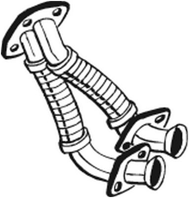 Teava evacuare fata MERCEDES COUPE (C123), KOMBI T-MODEL (S123), SEDAN (W123) 2.3 intre 1980-1985 [2]