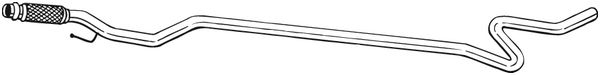 Teava evacuare mijloc CITROEN C3 PICASSO; PEUGEOT 2008 I, 207, 208 I 1.6D dupa 2006 [2]
