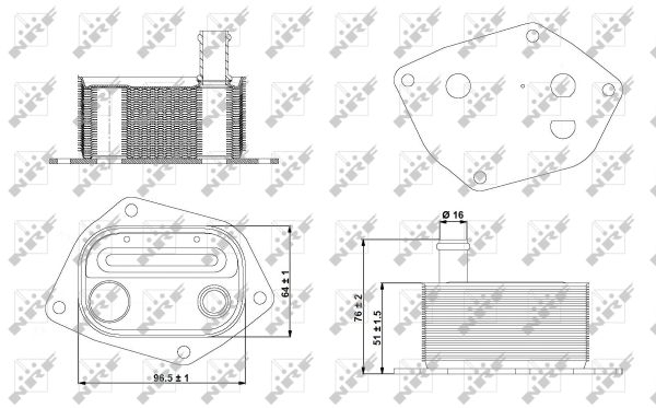Termoflot radiator ulei HYUNDAI ACCENT III, ELANTRA, GETZ, I30, MATRIX; KIA CEE'D, CEE'D SW, CERATO, PRO CEE'D, RIO II 1.5D/1.6D dupa 2004 [1]