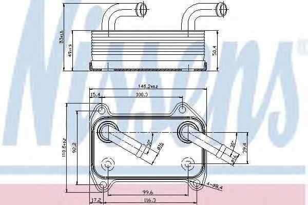 Termoflot radiator ulei VOLVO V40 combi (VW) NISSENS 90707 [1]